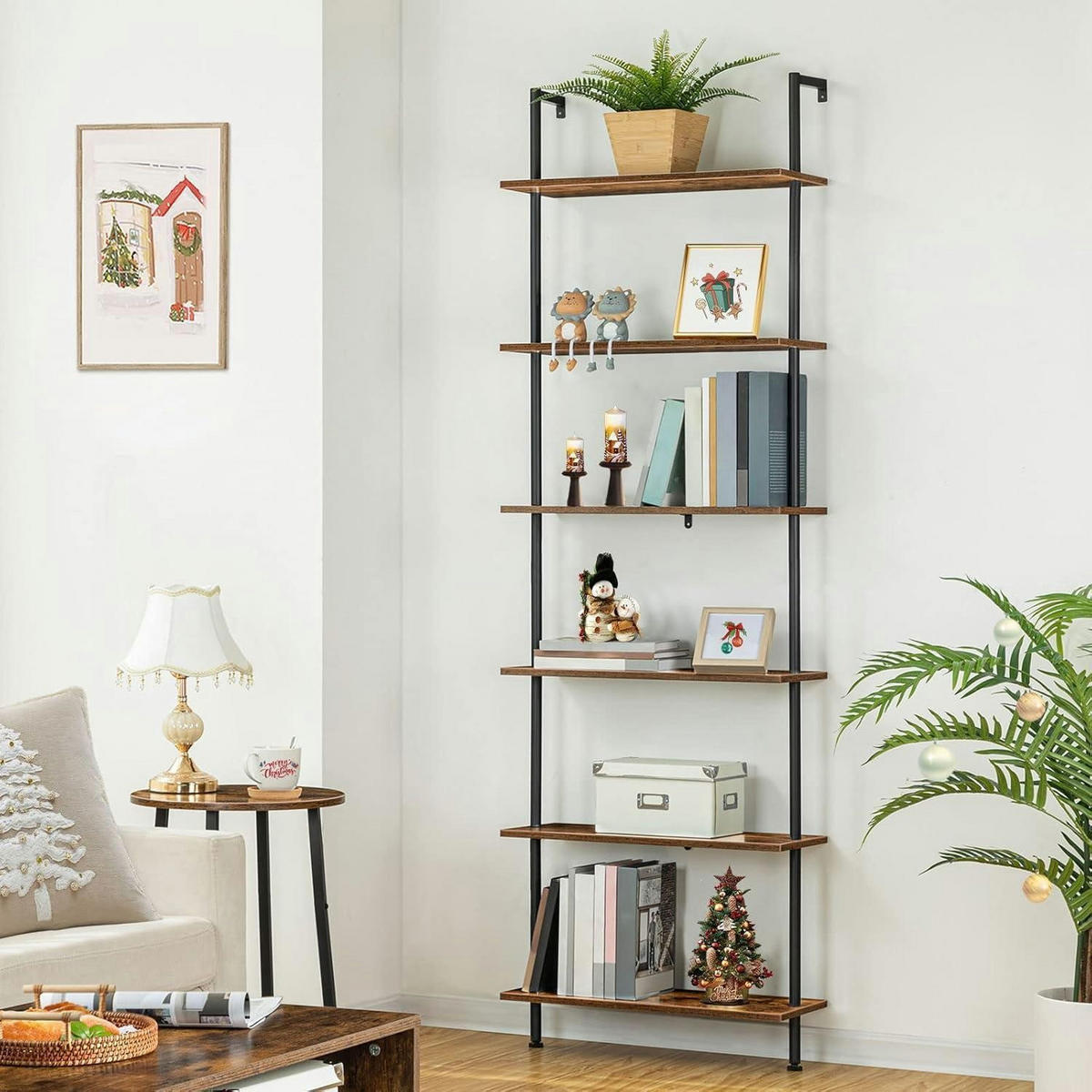 BÜCHERREGAL 6-stöckig Dunkelbraun 60 x 200,5 cm - Multicolor, Holzwerkstoff (60/200/24cm)