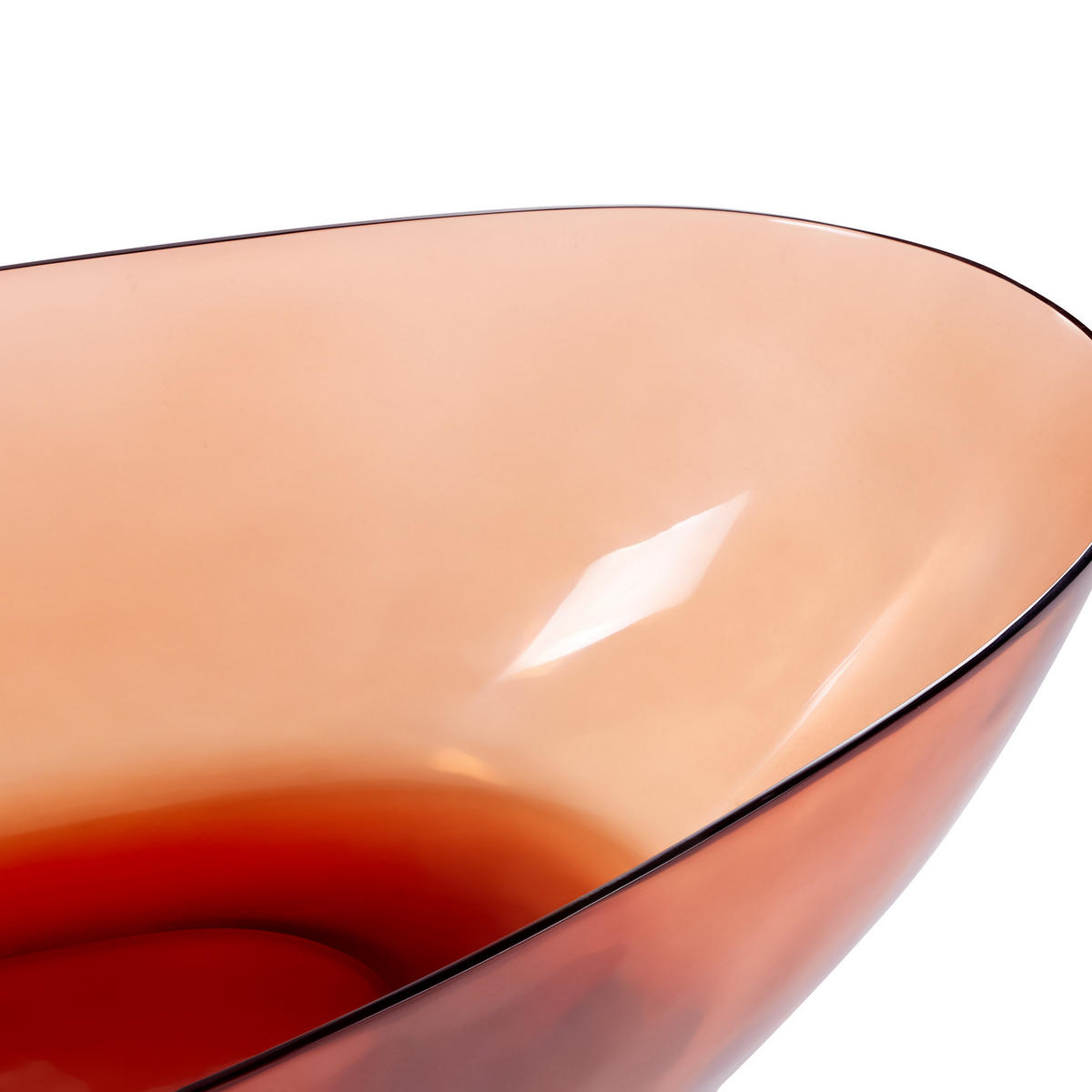 BADEWANNE 78x169x53 cm transparent Blancarena - Terracotta, Kunststoff (78/53/169cm) - Beliani