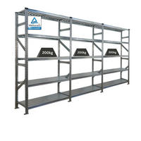 FACHBODENREGAL Proximo Stecksystem 200x360x50cm 5 Ebenen Fachlast 200 kg Beidseitig nutzbar Verzinkt - Silberfarben, Metall (360/200/50cm) - PROREGAL