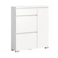 SCHUHSCHRANK Shoelove 27/95/109 cm - Weiß, Holzwerkstoff (95/109/27cm) - Xonox