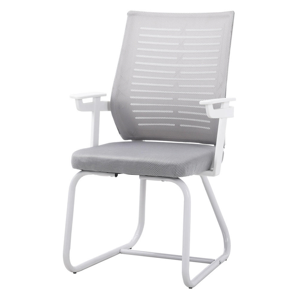 BÜROSTUHL 58/55/93 cm Ergonomisch Metall Grau - Weiß/Grau, Kunststoff/Textil (58/93/55cm) - Livingandhome