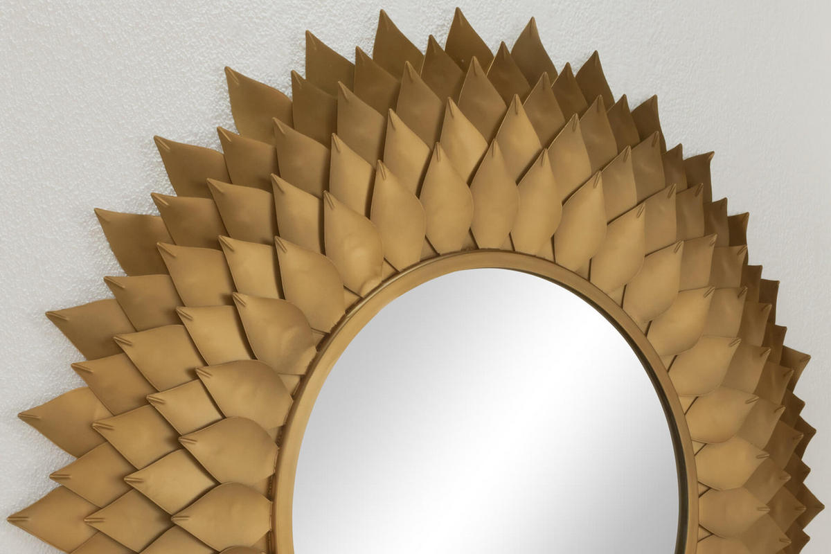 WANDSPIEGEL Gold 94/94 cm - Goldfarben, Metall (94/94/4cm) - KUNSTLOFT