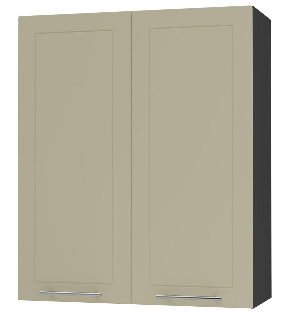 KÜCHENHÄNGESCHRANK Kvantum W4/80 Vanille Matt / Schwarz Matt 80 / 32,5 / 96cm - Creme/Schwarz, Holz/Holzwerkstoff (80/96/32.5cm) - Feldmann-Wohnen