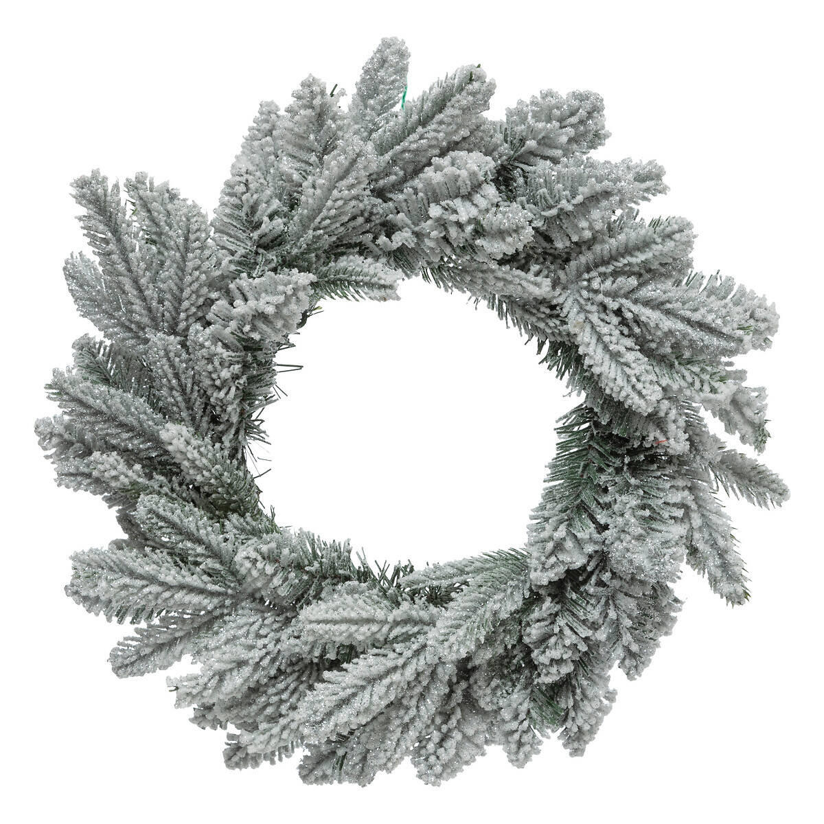 WEIHNACHTSKRANZ Tannenzweige mit Schnee Ø 40 cm - Grün, Kunststoff (40/8/40cm) - Atmosphera Createur d´interieur