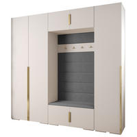 GARDEROBEN-SET 236,7/250/47 - Goldfarben/Schwarz, Holz/Kunststoff (250/236.7/47cm) - Abiks Möbel