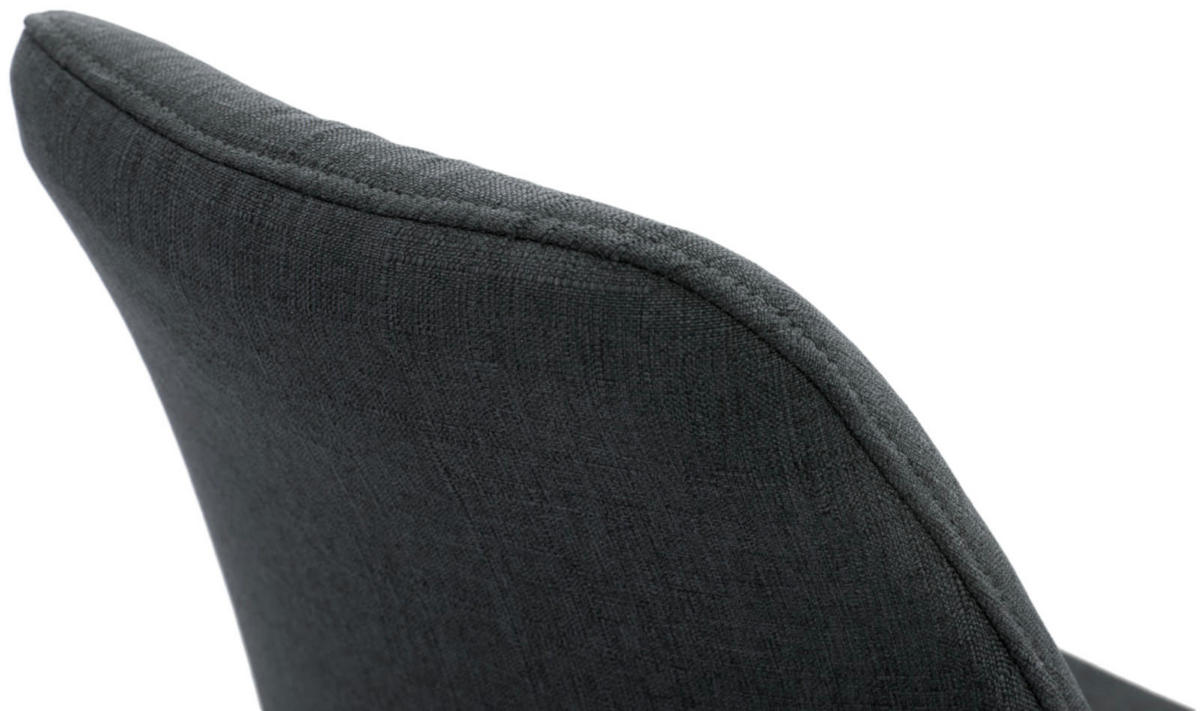 STUHL 4er Set Stoff dunkelgrau - Dunkelgrau, Textil (48/84/56cm) - CLP