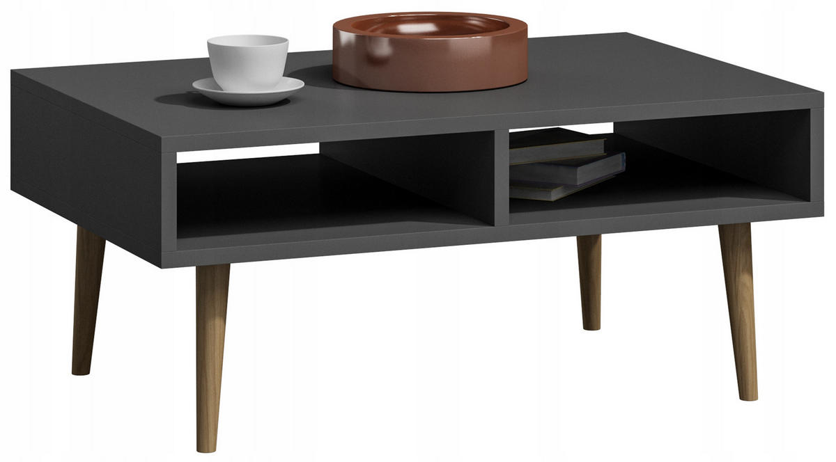 COUCHTISCH Isla Anthrazit 100/50/46 cm - Anthrazit, Holzwerkstoff (50/100/46cm) - Matkam Möbel