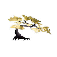 WANDDEKO Gold 107/64 cm - Goldfarben/Braun, Metall (2/64/6cm) - KUNSTLOFT