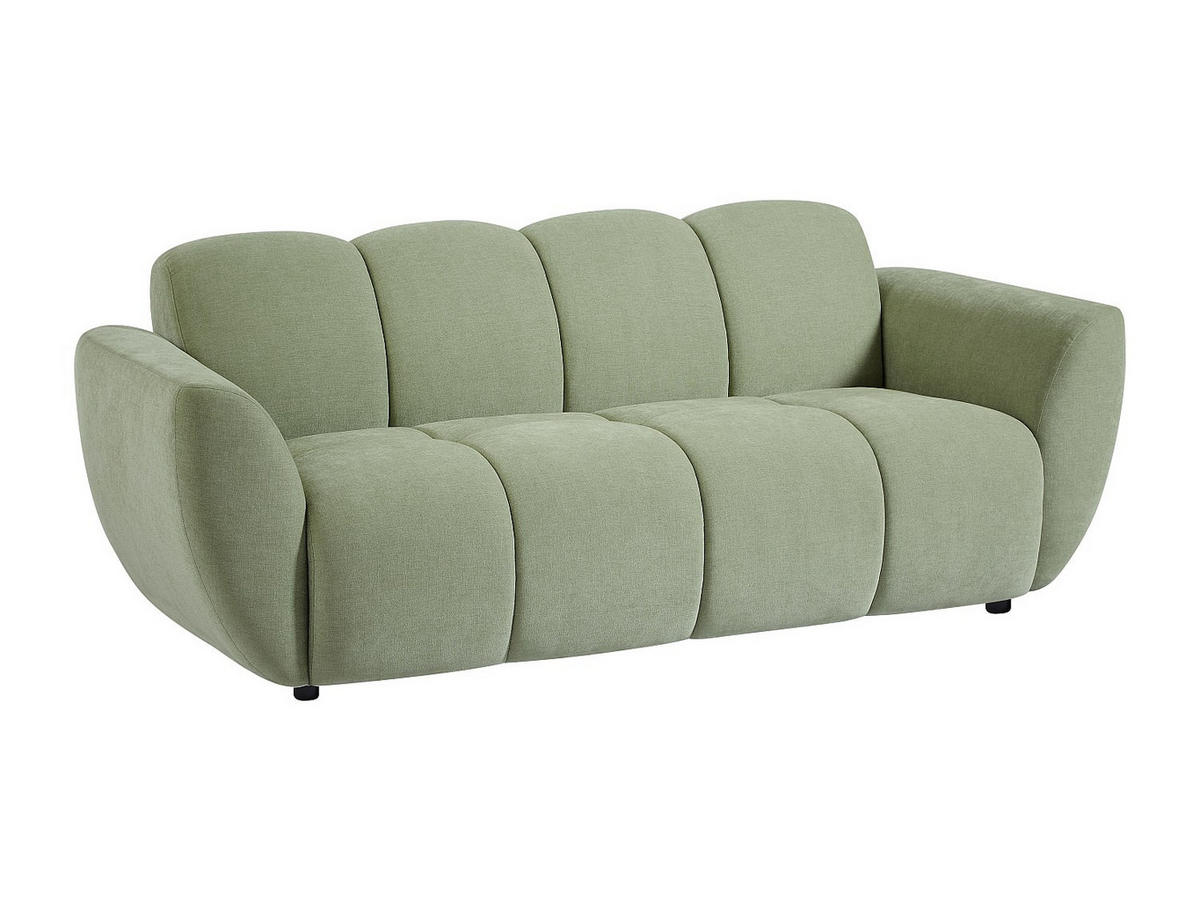 SOFA - 3 Personen - stoff - grün Julori - Grün, Kunststoff/Textil (205/76/92cm) - Vente-Unique