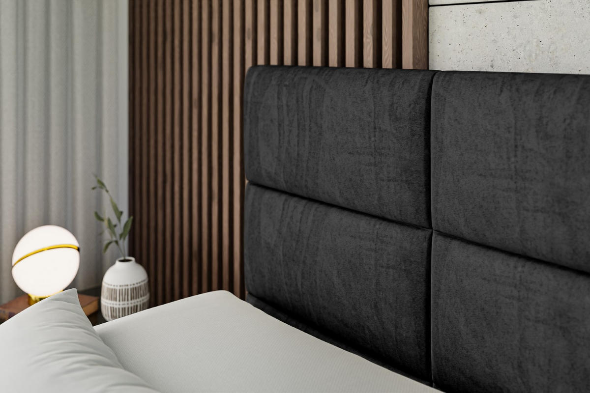 BOXSPRINGBETT elektrisch verstellbar mit 2 Matratzen H4/Taschenfederung PROT EL 180 x 200 Schwarz - Schwarz, Holzwerkstoff (187/200cm) - ALTDECOR