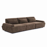 SOFA 3-Sitzer, Schokoladebraun - Braun, Textil (303/82/109cm) - Oviala