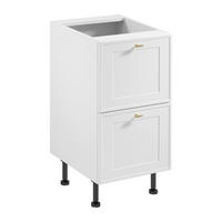 UNTERSCHRANK D45S2 AX – Sorento Weiß – Weiß - Weiß, Holzwerkstoff (45/87/52cm) - ROYAL24_MARKT