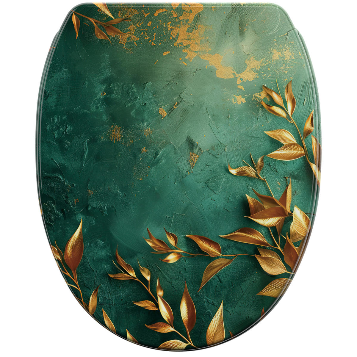 WC-SITZ mit Absenkautomatik & Top Fix Greego - Grün, Holzwerkstoff (37.7/5.5/48cm) - Sanilo