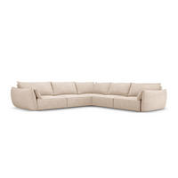 WENDBARES-ECKSOFA Kaelle aus Chenille-Stoff beige 7 Sitzplätze - Beige, Textil (286/286cm) - Micadoni