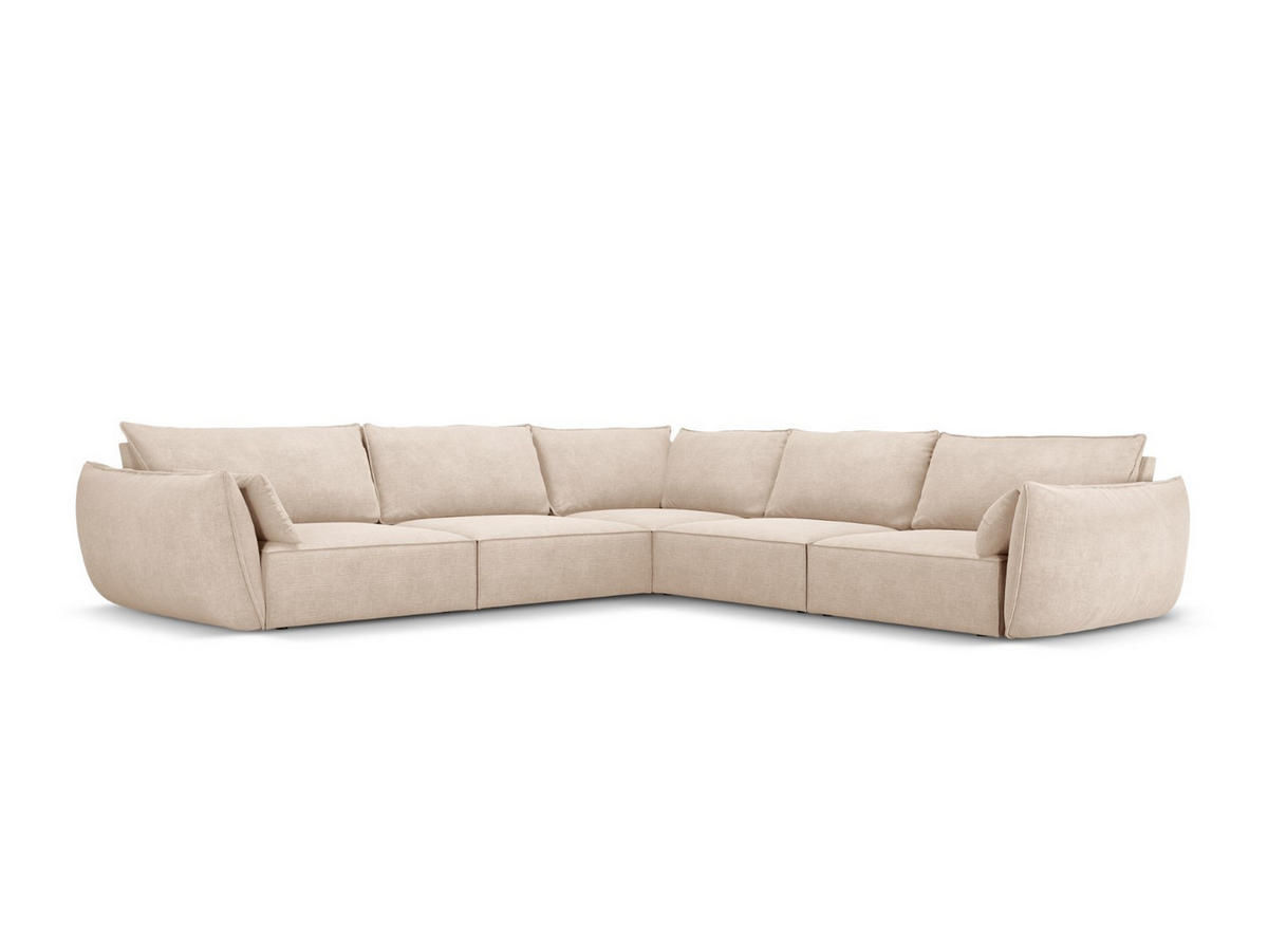 WENDBARES-ECKSOFA Kaelle aus Chenille-Stoff beige 7 Sitzplätze - Beige, Textil (286/286cm) - Micadoni