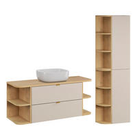 BADMÖBEL 120.4cm Azel 2er-Set Kaschmir - Beige, Holzwerkstoff (120.4/52/46cm) - Petits-meubles