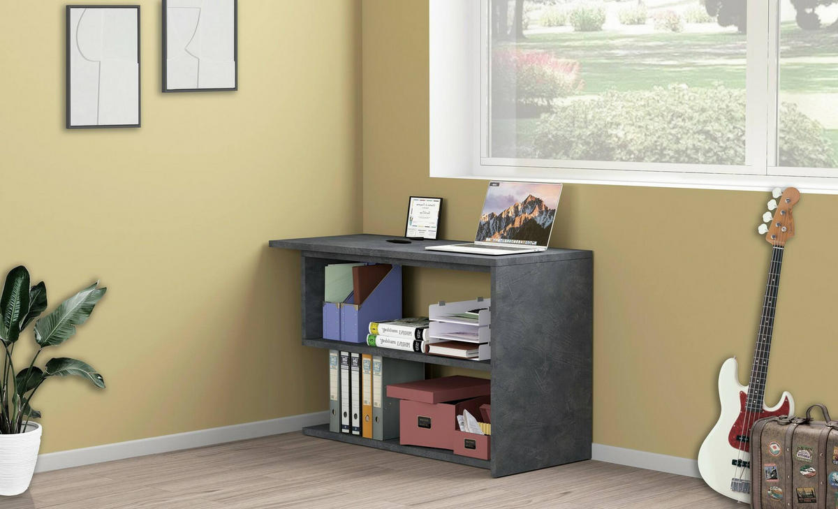 SCHREIBTISCH Anthrazit 50/120/75 cm - Schwarz, Holzwerkstoff (50/120/75cm) - DMORA