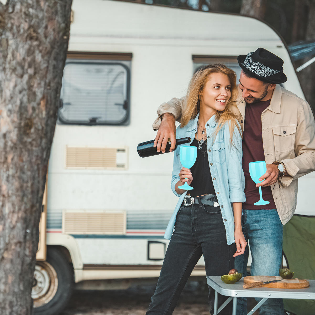 12xWEINGLÄSER - Türkis, Kunststoff (0.25L) - Relaxdays