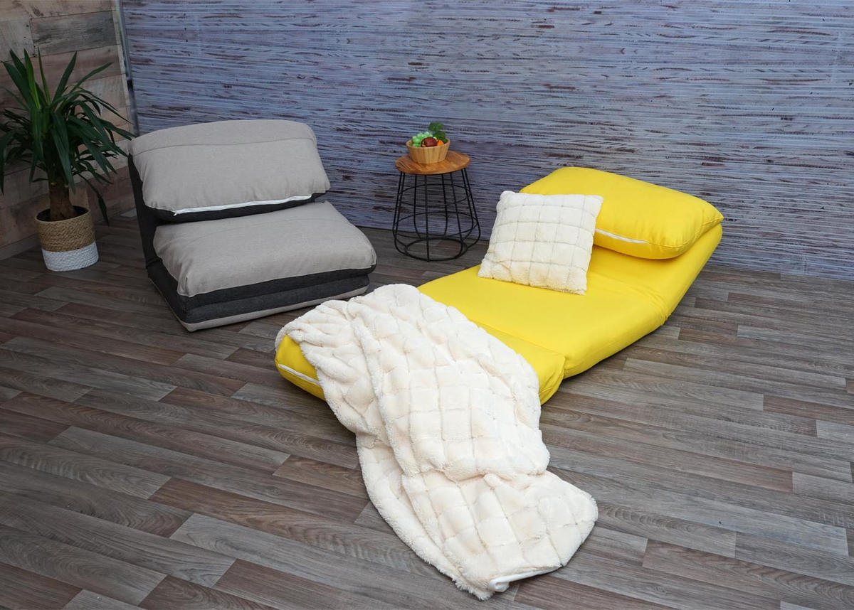 SCHLAFSESSEL Gelb - Gelb, Textil (75/60/75cm) - MCW