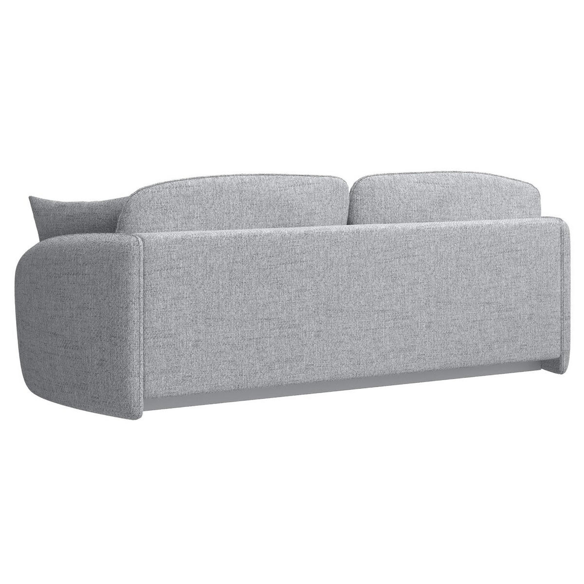 3-SITZER-SOFA Savoy Hellgrau mit Schlaffunktion - Hellgrau/Schwarz, Kunststoff/Textil (254/96/105cm) - Selsey