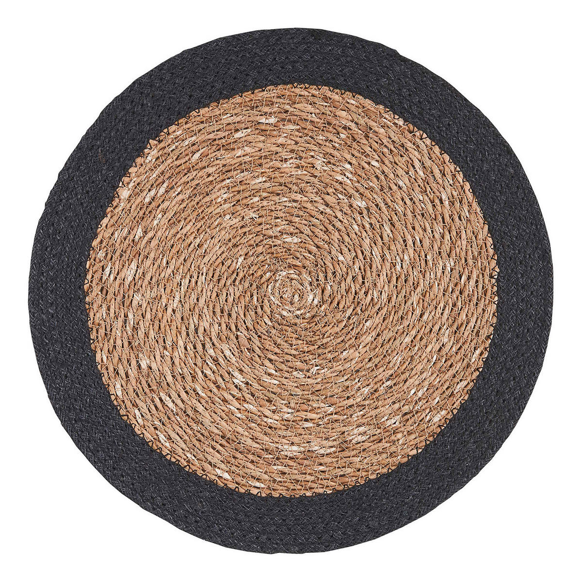 TISCHLÄUFER Sauvage - Schwarz, Naturmaterialien (38/38cm) - BUTLERS