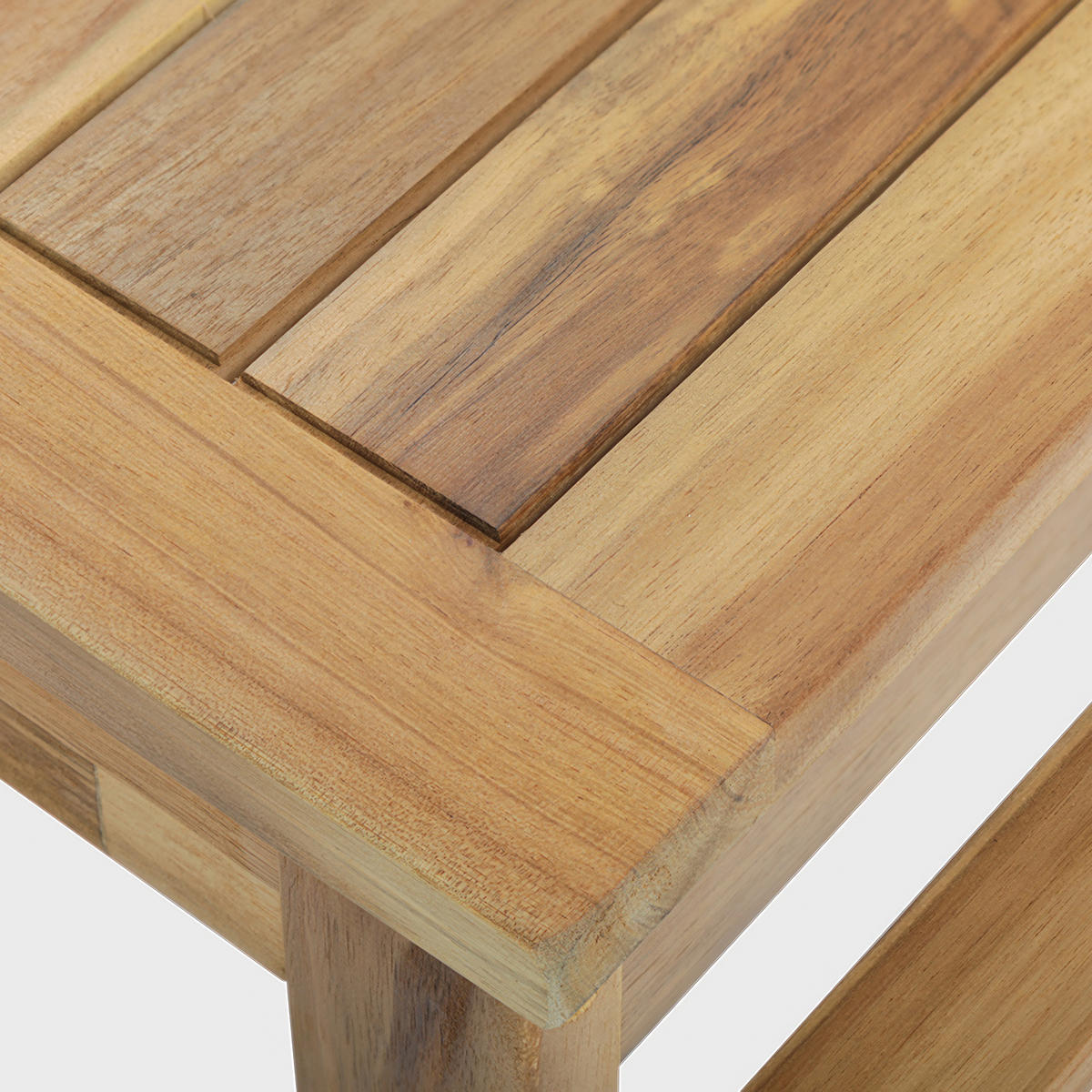 GARTENSET Danilo aus Akazienholz, Sofa, 2 Sessel und Tisch, Dunkelgrau+Braun - Dunkelgrau/Eichefarben, Holz - Beautysofa