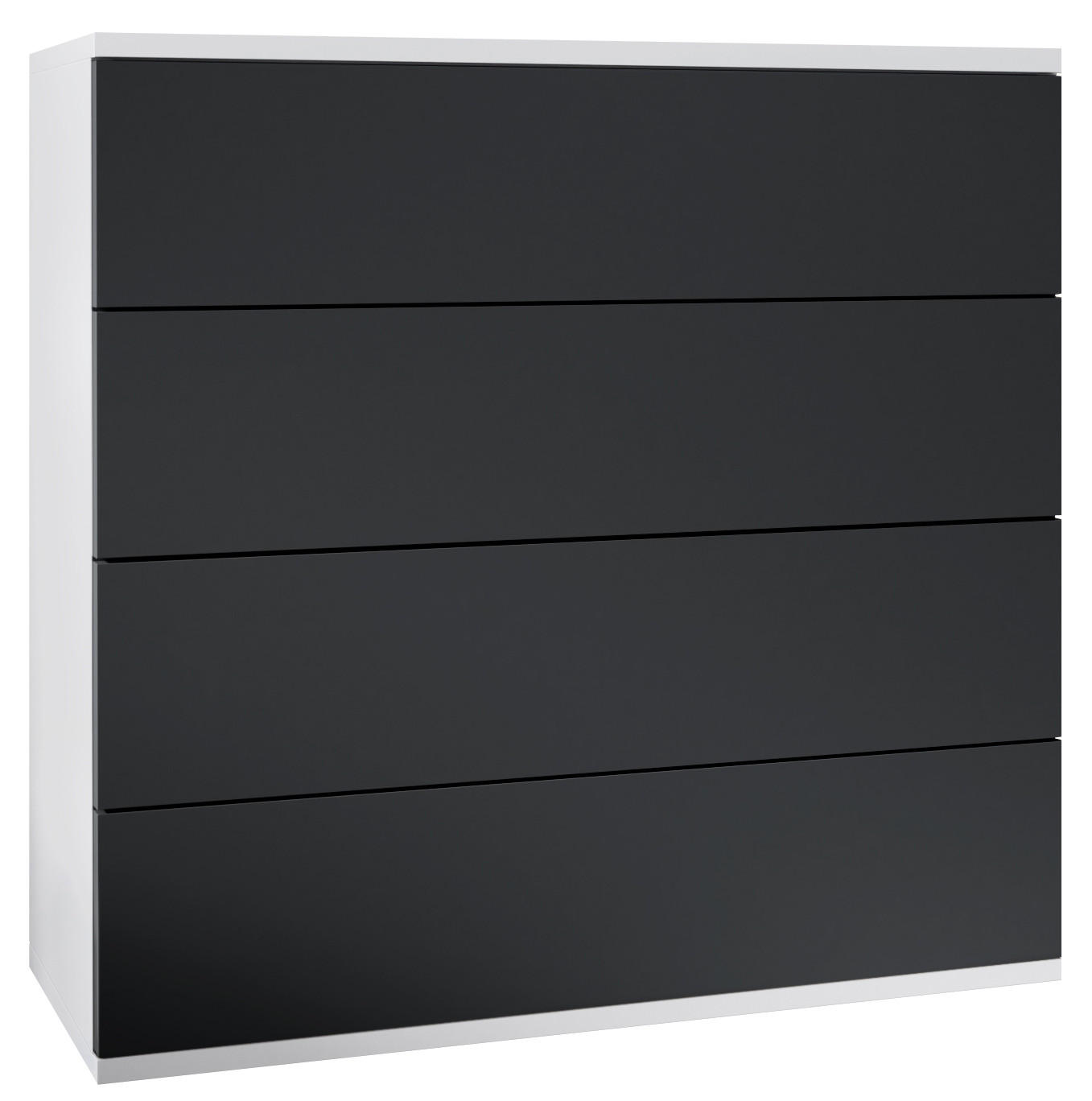 KOMMODE Pavos Schwarz matt - Schwarz, Holzwerkstoff (76/76/35cm) - Vladon