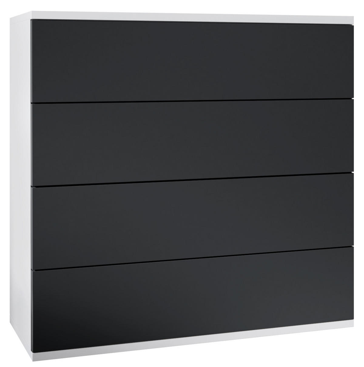 KOMMODE Pavos Schwarz matt - Schwarz, Holzwerkstoff (76/76/35cm) - Vladon