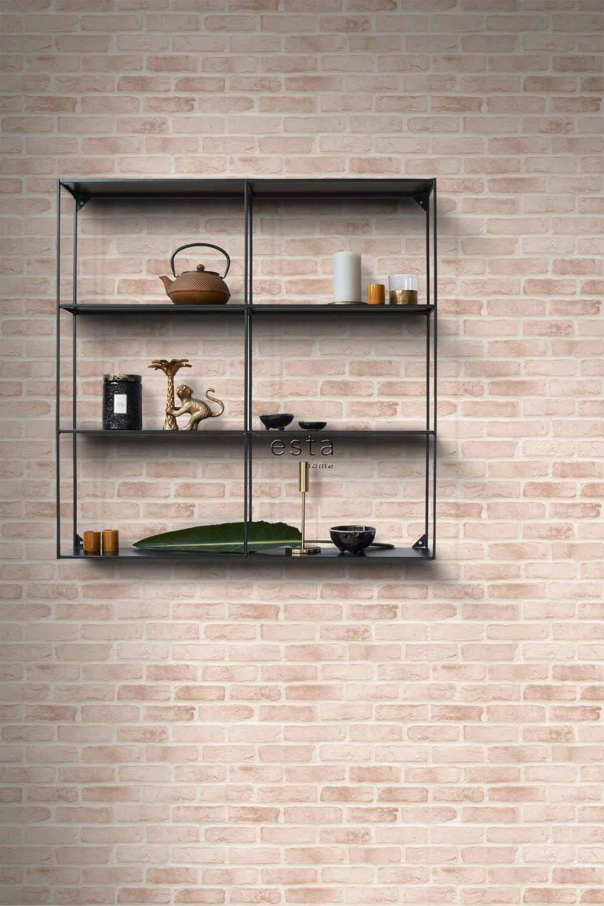 TAPETE Backstein-Optik 53 cm x 10.05 m - Pink, Papier (53/1000cm) - ESTAhome