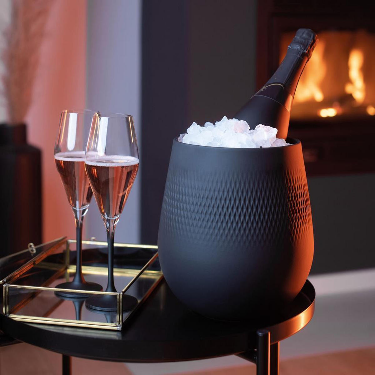 VASE Manufacture Collier Noir 23 cm - Schwarz, Keramik (22.5cm) - Villeroy & Boch