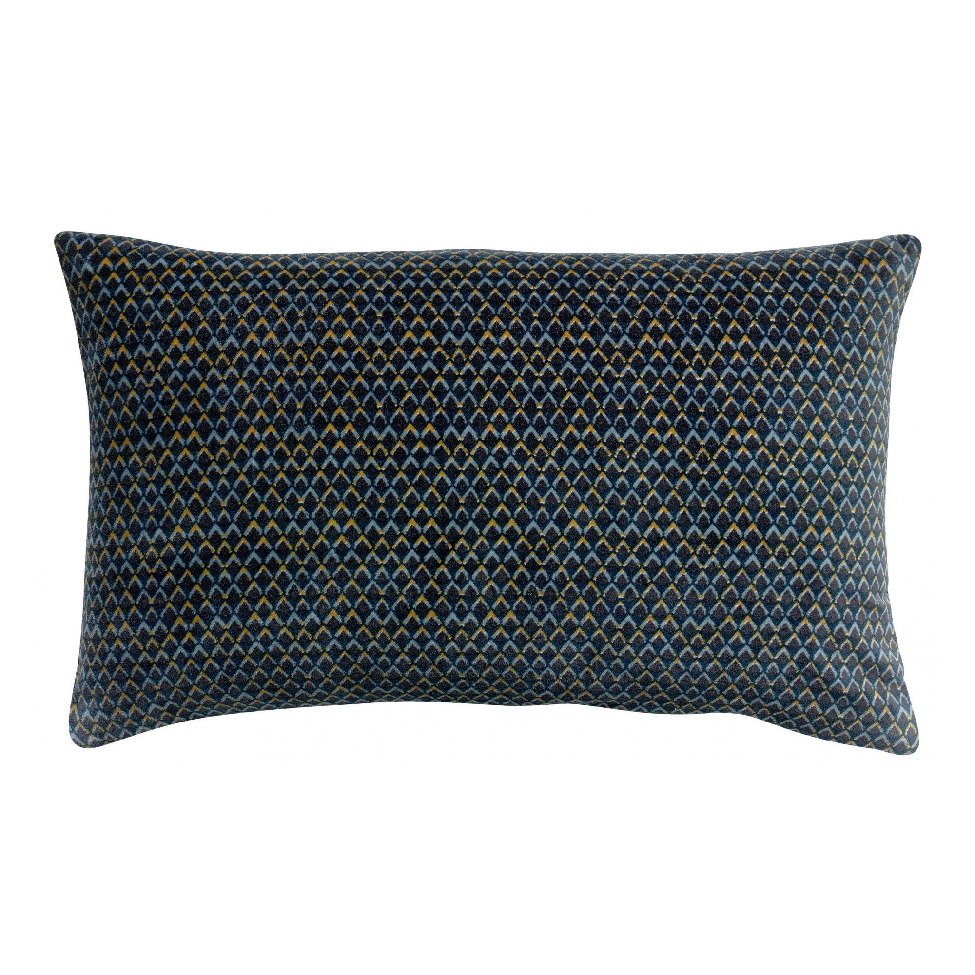 KISSEN Vera tintenblau 40 x 65 cm - Dunkelblau, Textil (40/65cm) - Vivaraise