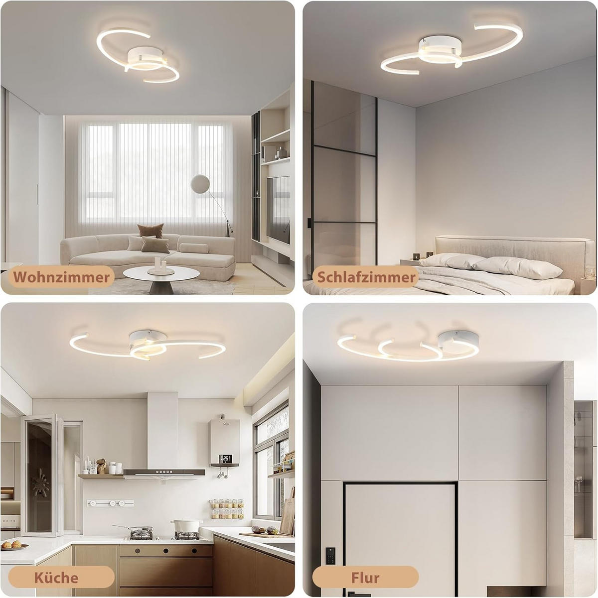 LED-DECKENLEUCHTE Zornhainbach 61.6/7.0/23.0 cm - Weiß, Metall (23/61.6/7cm) - ZMH