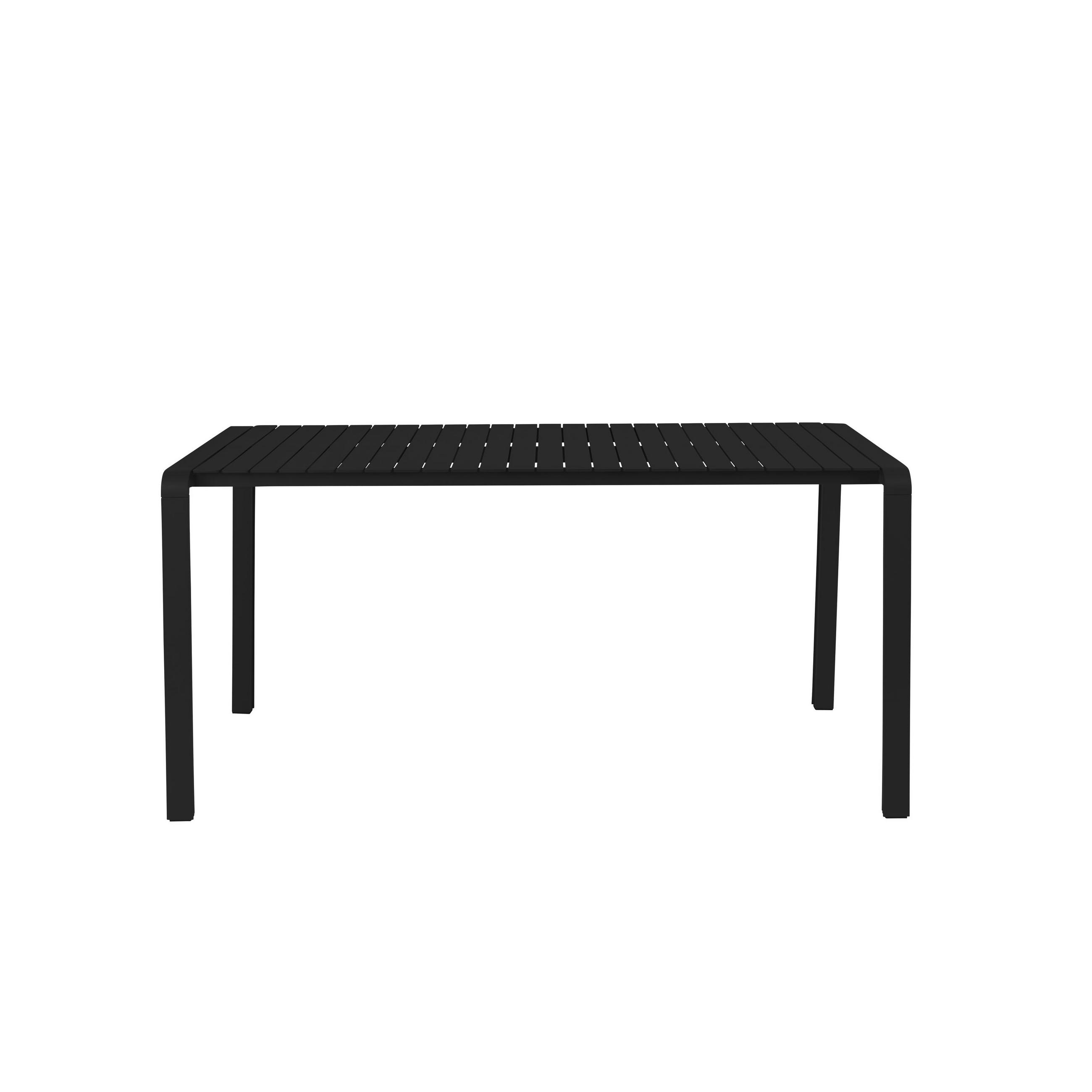 GARTENTISCH Vondel 168,5x87 cm Schwarz - Schwarz, Metall (168.5/87.2/75cm) - Zuiver