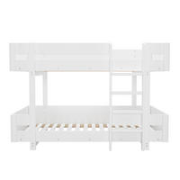 ETAGENBETT 90x200cm mit Treppe in Weiß - Weiß, Holz (90/200cm) - KOMHTOM