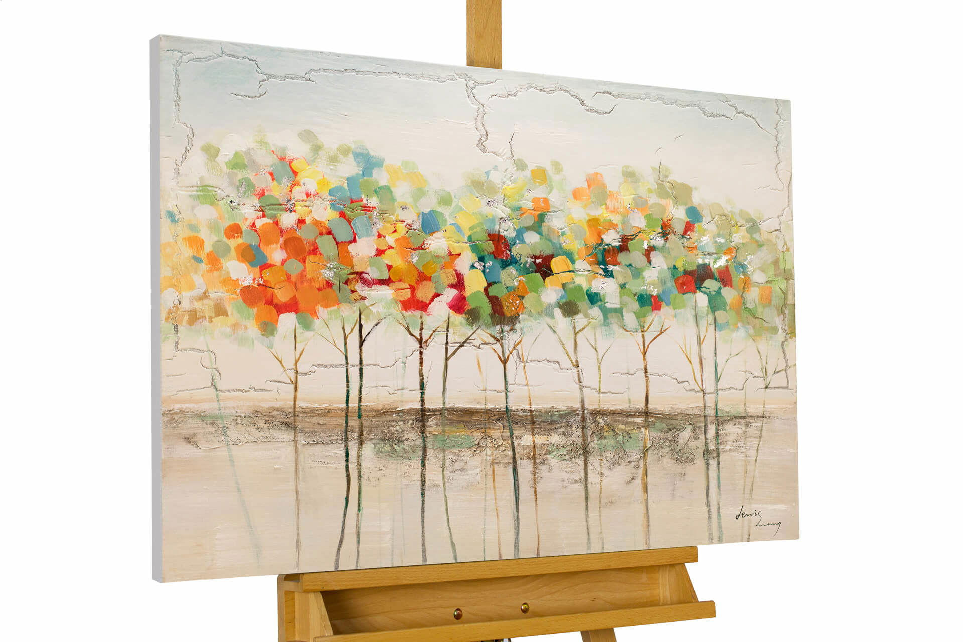 ÖLGEMÄLDE 80/60 cm - Multicolor, Holz/Textil (80/60cm) - KUNSTLOFT