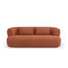 SOFA Jenny aus Boucle ziegelstein 3 Sitzplätze - Orange, Textil (90/73/178cm) - Micadoni