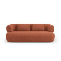 SOFA Jenny aus Boucle ziegelstein 3 Sitzplätze - Orange, Textil (90/73/178cm) - Micadoni