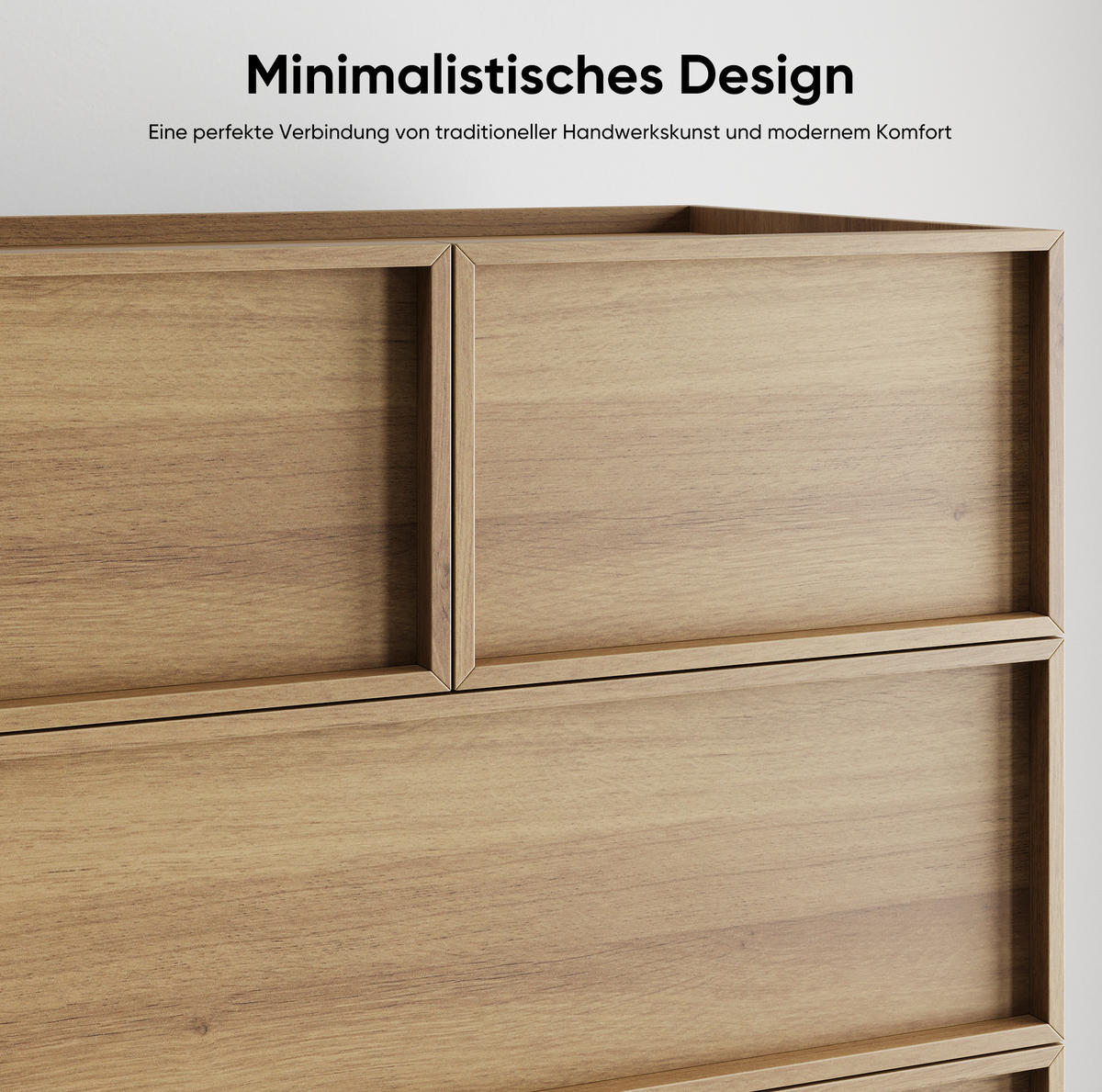KOMMODE 80/127/48 cm Eichefarben aus MDF und Spanplatte mit 6 Schubladen - Nussbaumfarben, Holzwerkstoff (48/127/80cm) - OKMYHOME