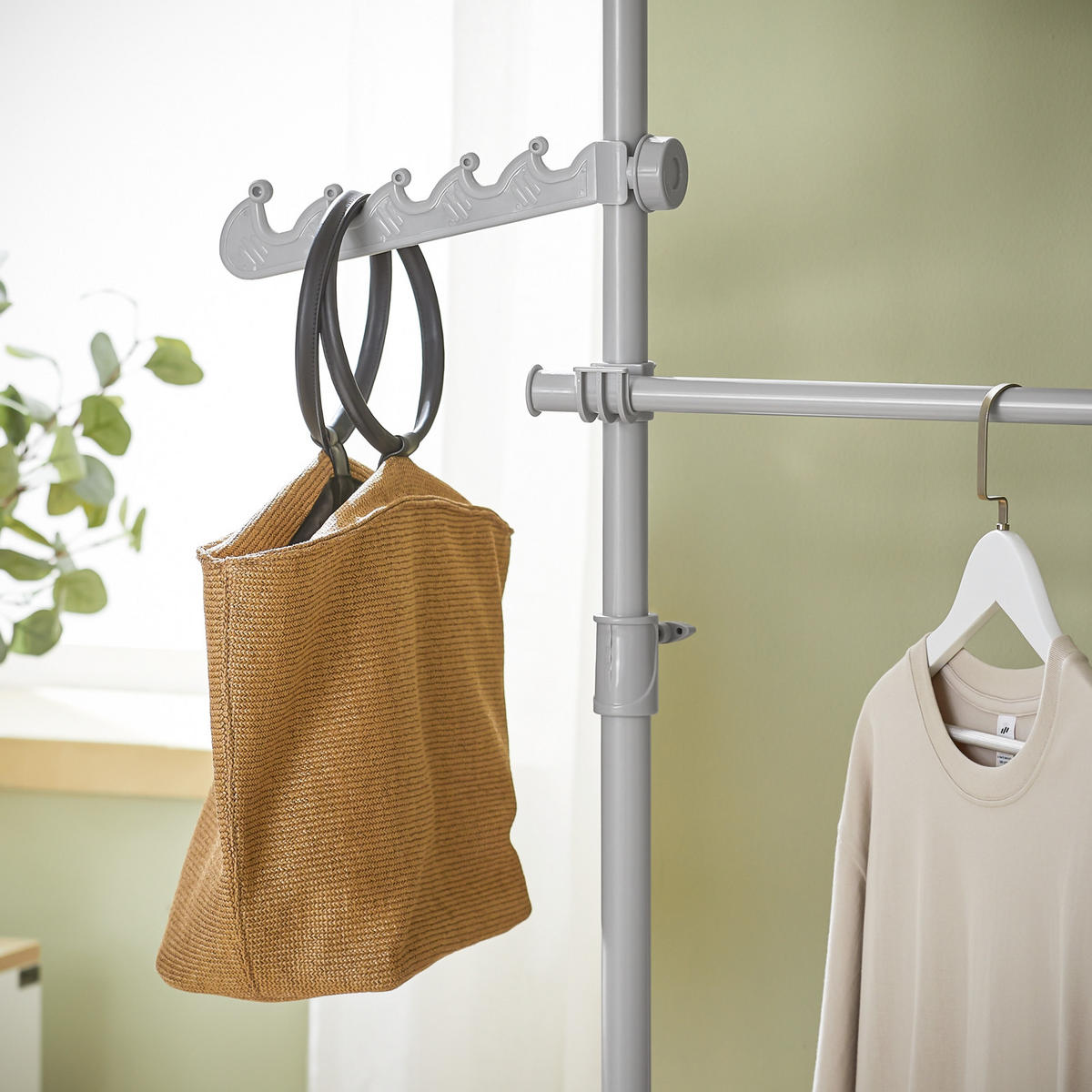 TELESKOP GARDEROBEN SYSTEM Grau - Grau, Kunststoff (113/285/1cm) - SoBuy
