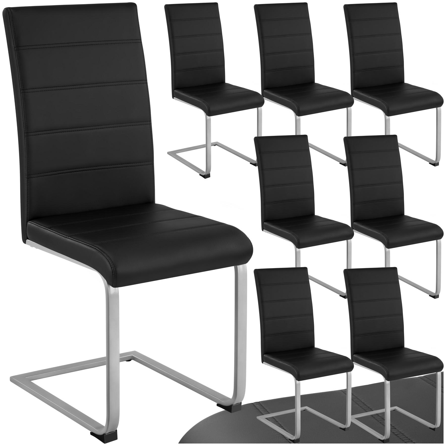 SCHWINGSTUHL 8er Set Bettina 41 x 52 x 99 cm schwarz - Schwarz, Textil (52/99/41cm) - tectake