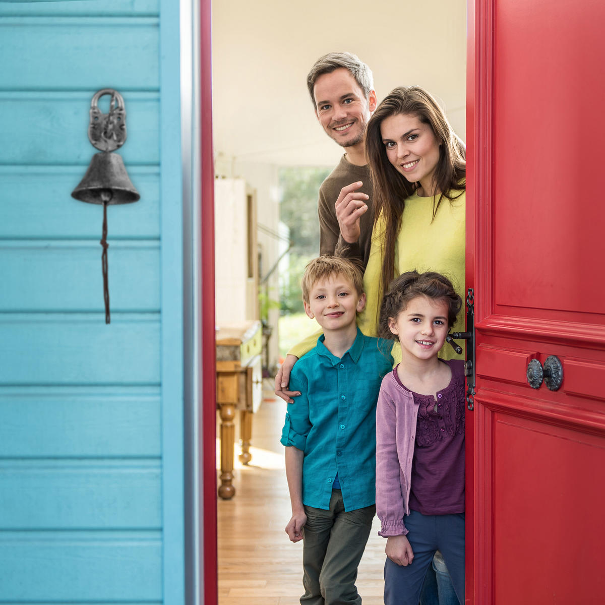 ZVONEC - večbarvno, kovina (11.5/20/18cm) - Relaxdays