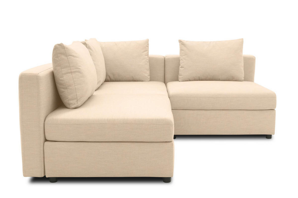 GARTENLOUNGE-SET 2 Bozhana mit Outdoorbezug in beige - Beige, Kunststoff - 58aufmkessel