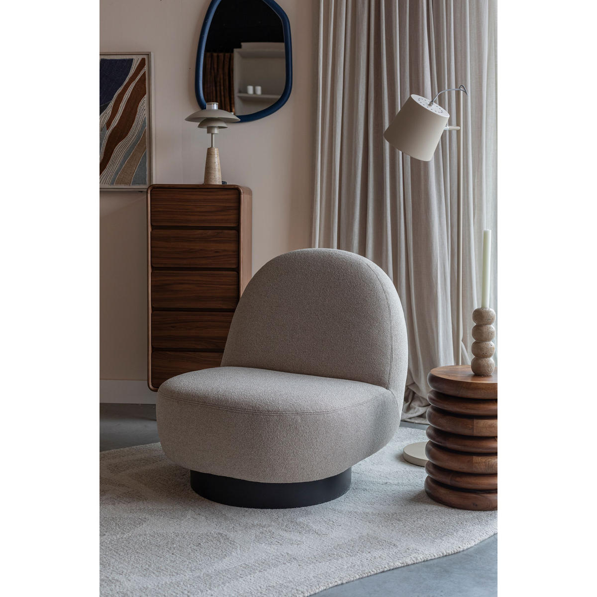 SESSEL Eden Cappuccino/ Taupe - Beige/Creme, Kunststoff (78/85/96cm) - Zuiver