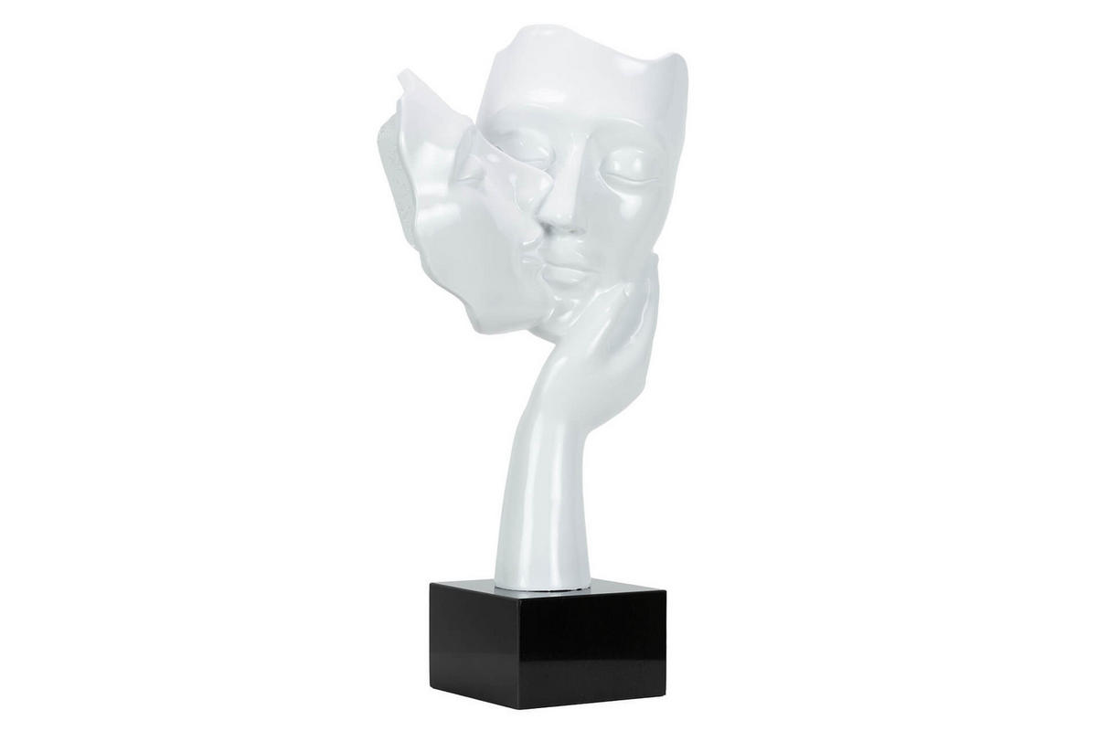 SKULPTUR Weiß 27/50 cm - Weiß, Stein (4.6/50/14cm) - KUNSTLOFT