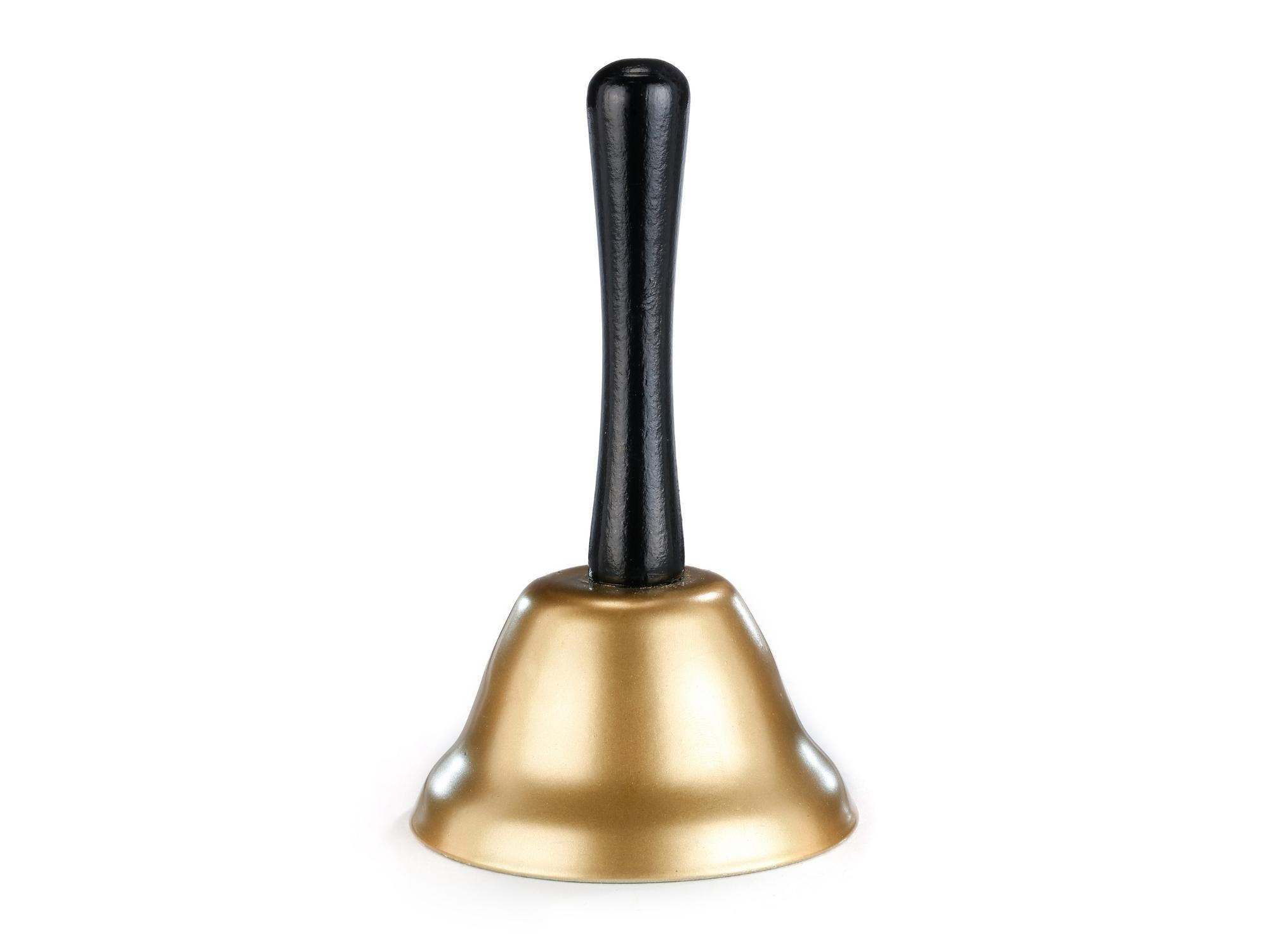 WEIHNACHTSGLOCKE, Traditionelle gold, Metall, 12,5 cm - Goldfarben/Schwarz, Metall (10/12.5/10cm) - LAALU
