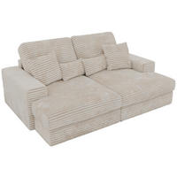 TROJMIESTNA POHOVKA ANERA - Béžová Manšester - čierna/krémová, textil/plast (248/107/163cm) - MKS