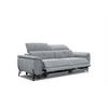 SOFA AVENA 3-Sitzer mit 2 Relaxfunktionen, silberfarben - Silberfarben, Holzwerkstoff/Textil (204/80/108cm) - Courtois Laville