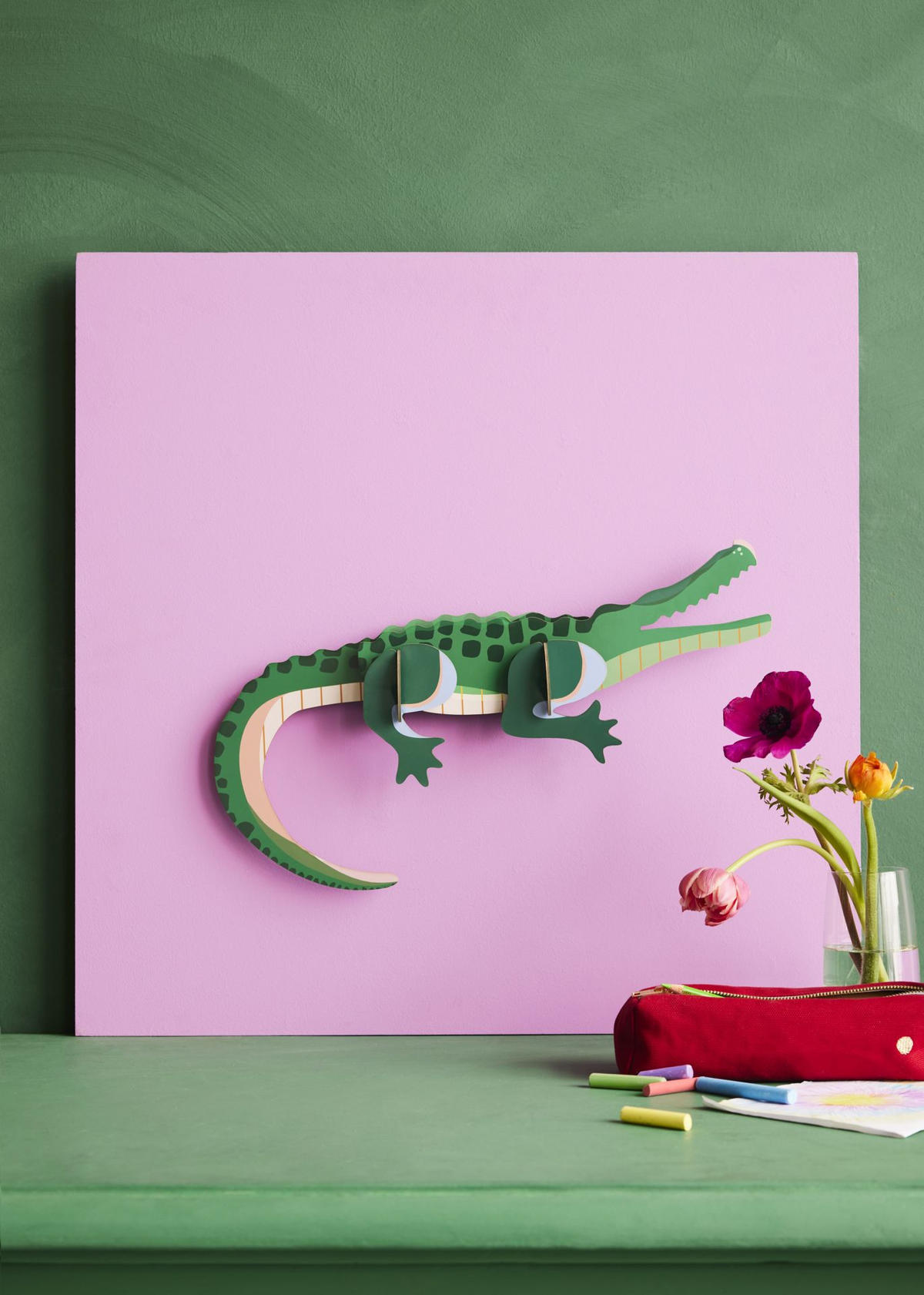 WANDSKULPTUR Bunt 7/24 cm - Multicolor, Wellpappe (7/24/43cm) - Studio Roof