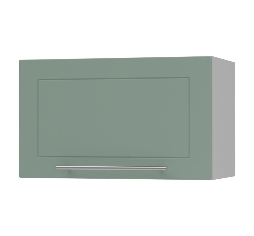 KLAPPHÄNGESCHRANK Kvantum W4B/60 Mint Matt / Grau Matt 60 / 32,5 / 36cm - Grau/Mintgrün, Holz/Holzwerkstoff (60/36/32.5cm) - Feldmann-Wohnen