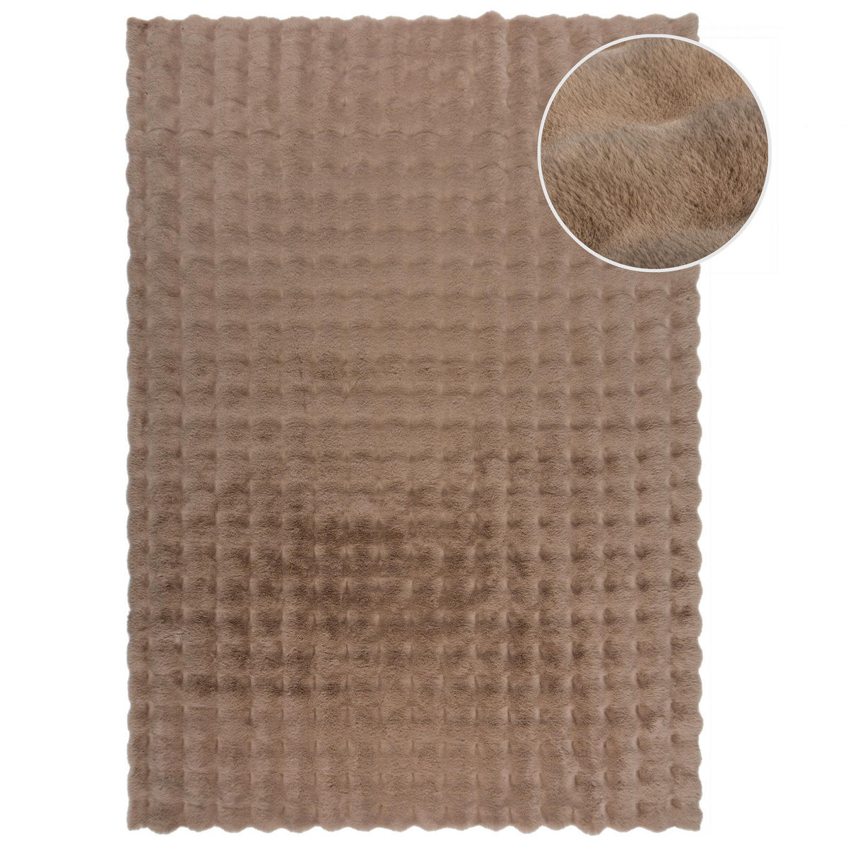 TEPPICH Waschbar LUNE, mit Struktur, Taupe, 180 x 290 cm - Braun, Textil (180/290cm) - KADIMA DESIGN